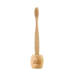 Bamboo Adult Toothbrush + Holder Set