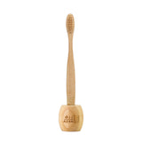 Bamboo Adult Toothbrush + Holder Set